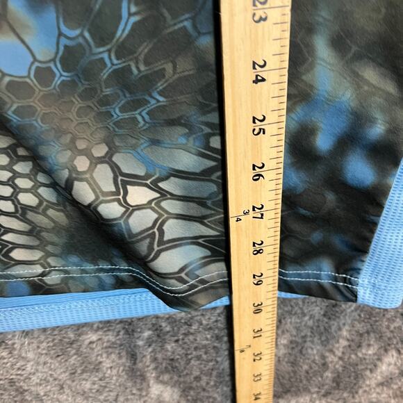 Huk Kryptek Neptune Blue Large Raglan Colorblock Performance Fishing Shirt - Picture 5 of 10